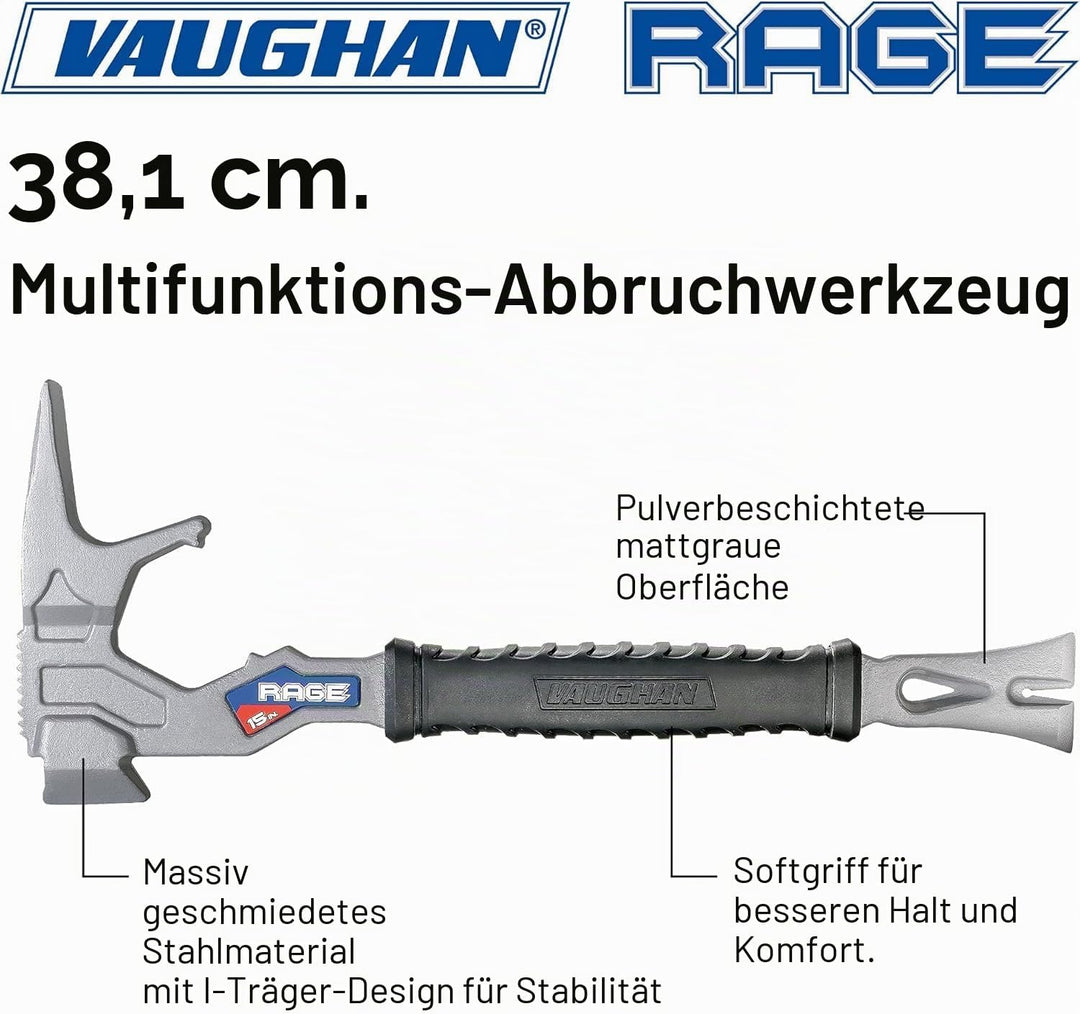 Vaughan - 38,1 cm Multifunktions-Abbruchwerkzeug, Handwerkzeuge, Stangen (050042) 15", 15"