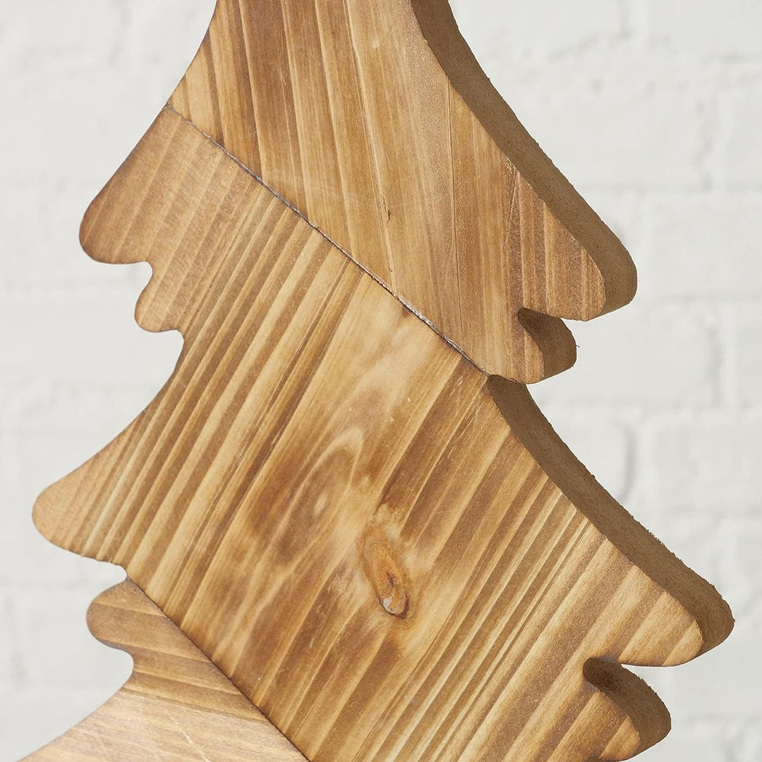 Boltze Deko-Aufsteller Darjan I H 50cm I Deko-Tanne aus Holz I Weihnachtsbaum I Weihnachts-Deko Tann