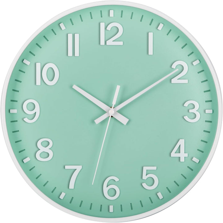 ACCSHINE Wanduhr Ohne TickgeräUsche Lautlos 30cm Modern Quarz Gross Batterie Betriebene Stereo Digit