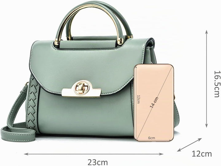 NICOLE &amp; DORIS Damen Handtasche Klein Umhängetasche PU Leder Handtaschen Elegante Schultertasche Cro