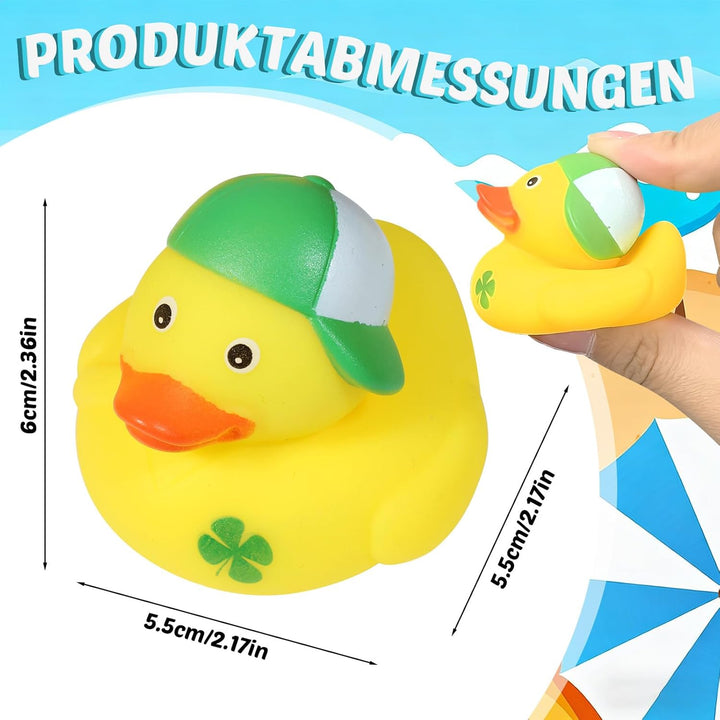30 Stück Quietschenten Set - Bunte Badeenten mit Quietschfunktion für Bad, Pool & Party - Lustige Gu