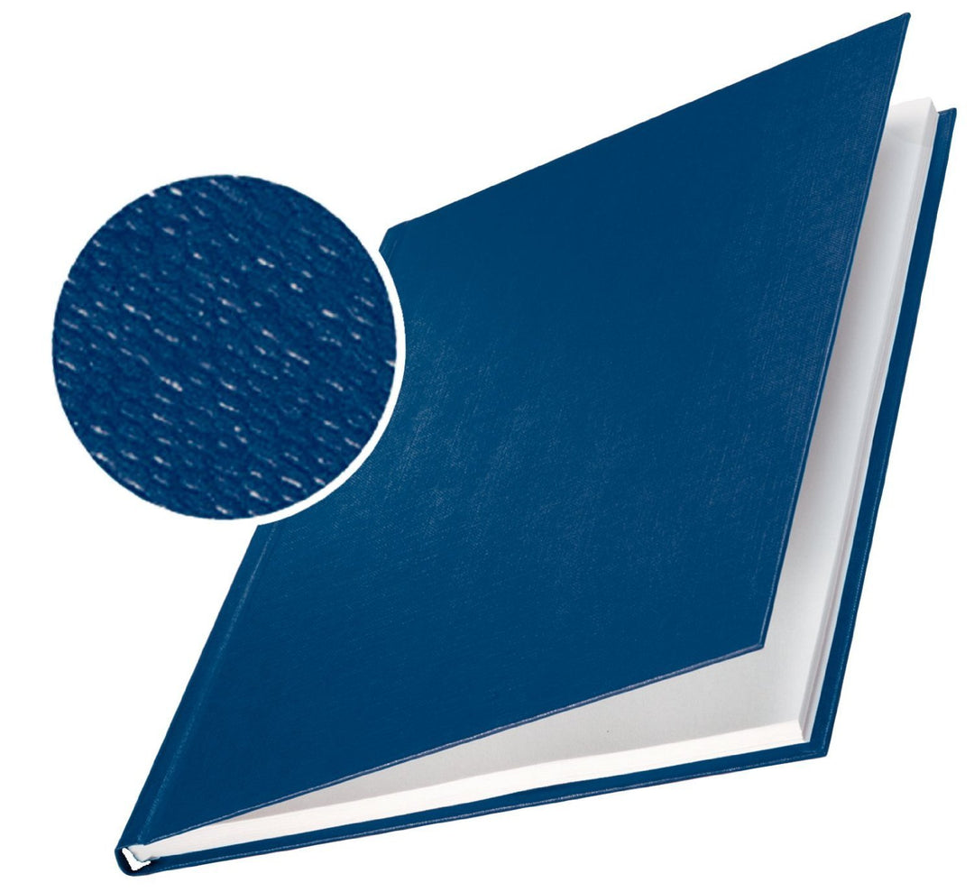 Leitz 73920035 Buchbindemappe impressBIND, Hard Cover, A4, 10,5 mm, 10 Stück, blau, Blau