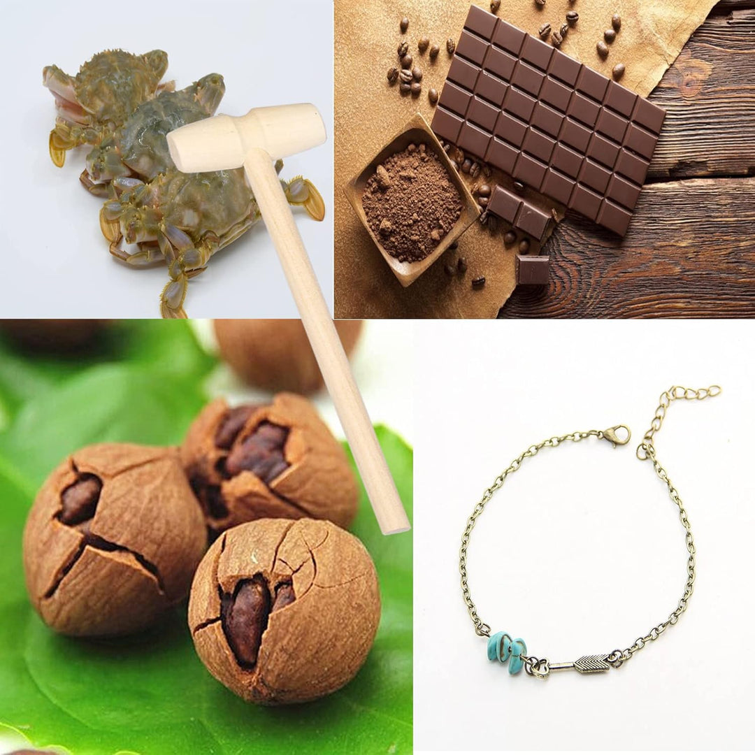 Wooden Small Mini Crab Hammer Jewellery Making & Chocolate Seafood Tool