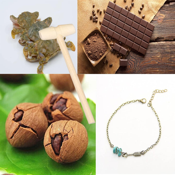 Wooden Small Mini Crab Hammer Jewellery Making & Chocolate Seafood Tool