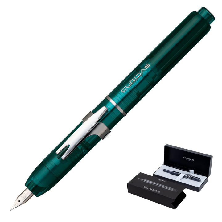 PLATINUM Curidas PKN-7000 Füllfederhalter, einziehbar, 43 Urban Green, mittlere Feder, Urban Grün, P