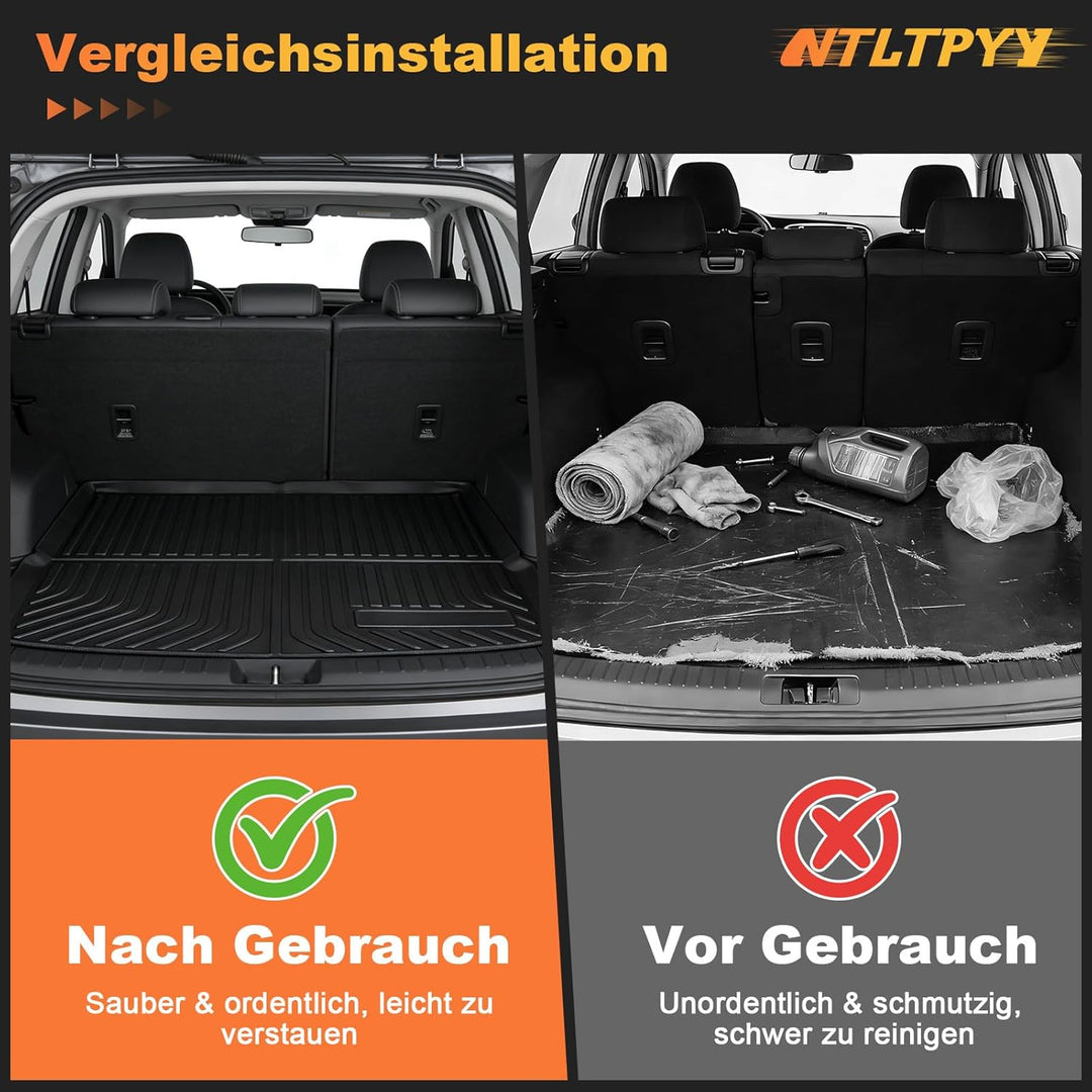 Auto Kofferraummatte für BMW iX1 2016-2020, Allwetter Kofferraummatte aus TPE, Wasserdicht rutschfes