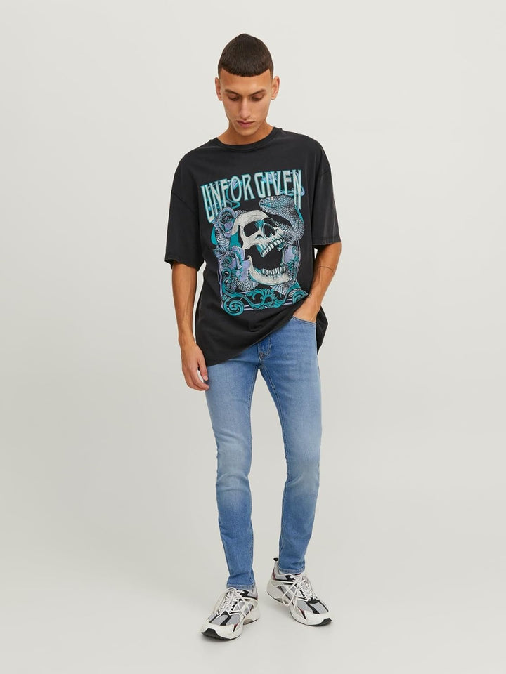 JACK & JONES Herren Skinny Jeans 26W / 32L Blue Denim, 26W / 32L Blue Denim