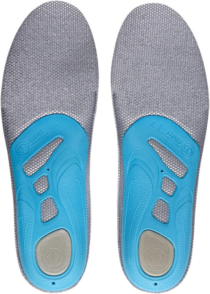 Sidas 3feet Merino Low Einlegesohlen Blau-Grau - Merino Anatomische warme Merino Einlegesohle, Gröss