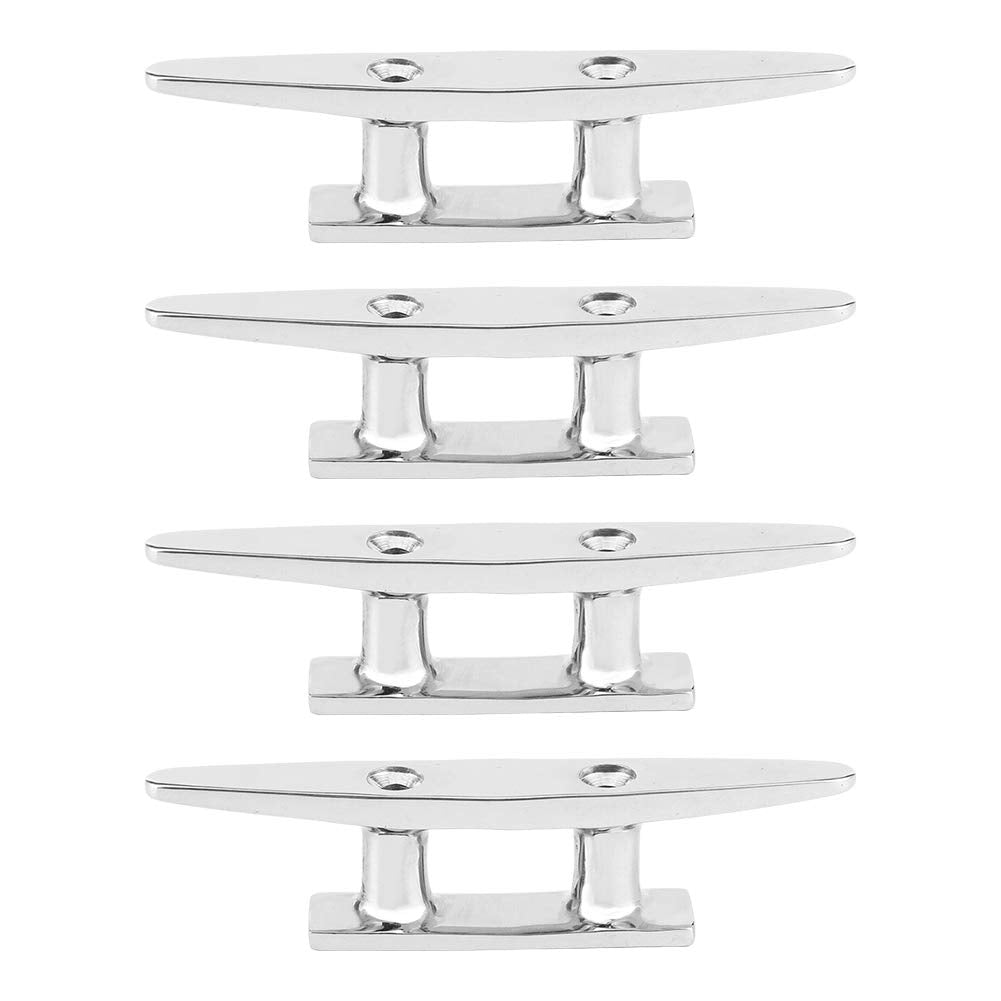 Bootsdock Deck Festmacher Klampe， 4Pcs 100mm/3.9in Edelstahl Bootsdock Deck Festmacher Klampe Zubehö