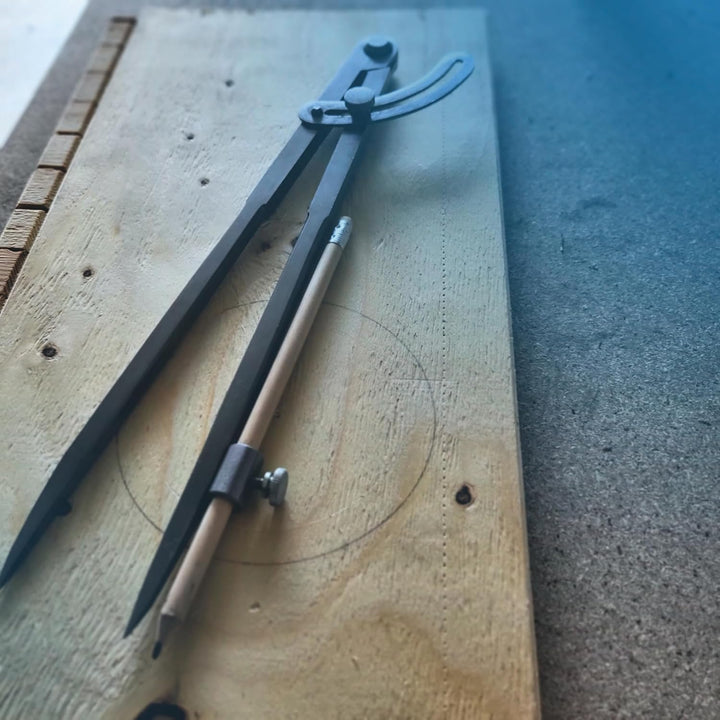 hedue® Spitzzirkel B601 - Anreisszirkel mit Stifthalter & Stellbogen, Tischler Zirkel Holzbearbeitun