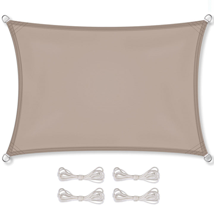 CelinaSun Sonnensegel PES Rechteck 2,5x3m Taupe UPF 50+ Premium Sonnenschutz inkl Befestigungsseile