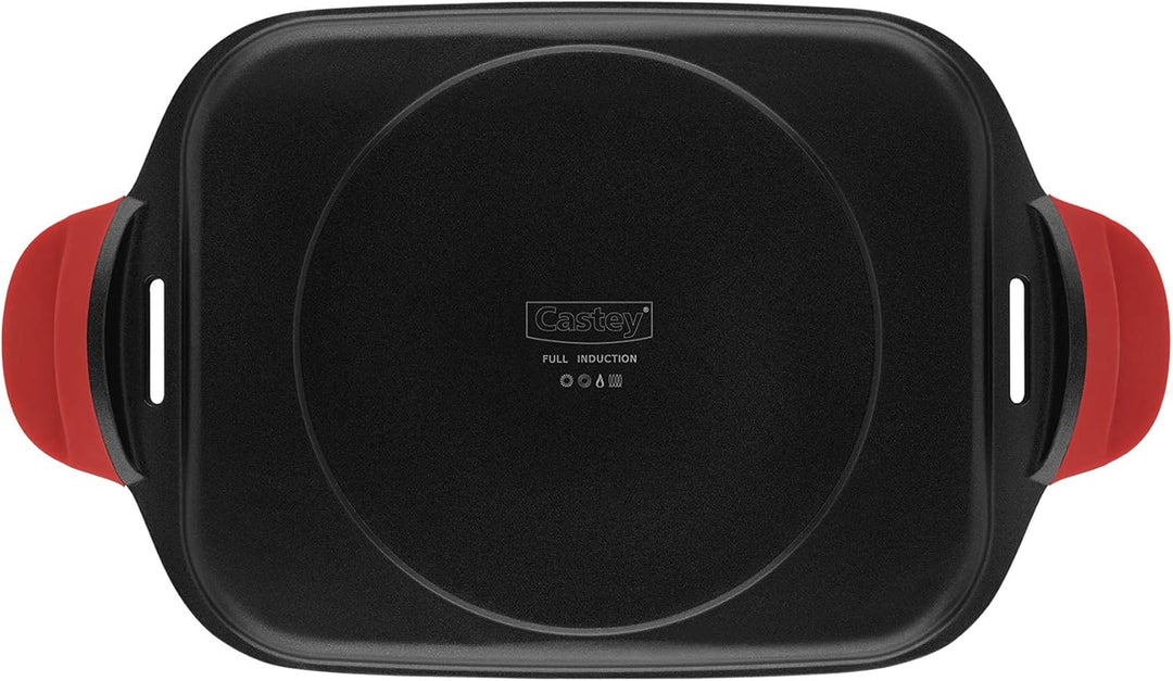 CASTEY IP45 Grillpfannen, Aluminium, 45 cm, Schwarz, 45 cm