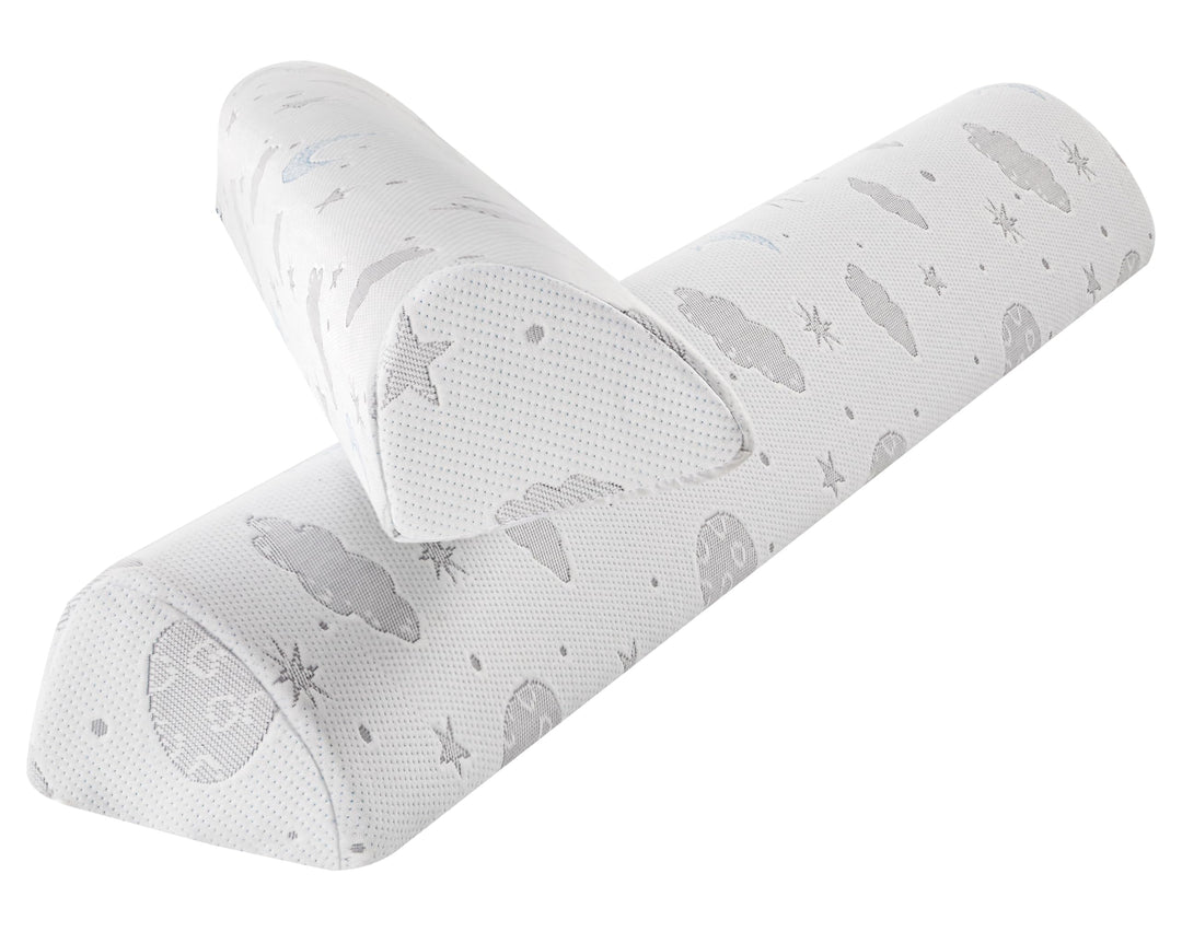Rausfallschutz Kinderbett - Halb-Wassertropfen Schaumstoff-Schutz, Anti-Rutsch-Grip, Air-Layer-Bezug