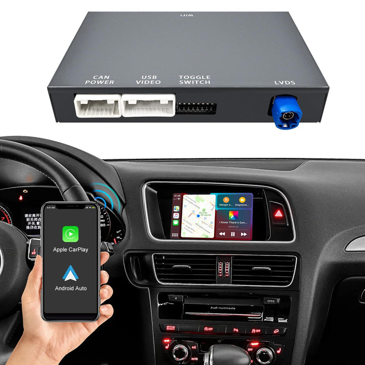 EZoneTronics Wireless CarPlay & Android Auto Retrofit Kit Decoder für Audi A4/A5/Q5 2008-2018 mit MM