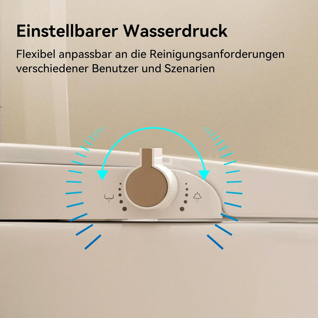 HOROW Dusch WC Aufsatz Ohne Strom, Toilettendeckel mit Absenkautomatik, Dusch WC-Sitz für Gesässdusc