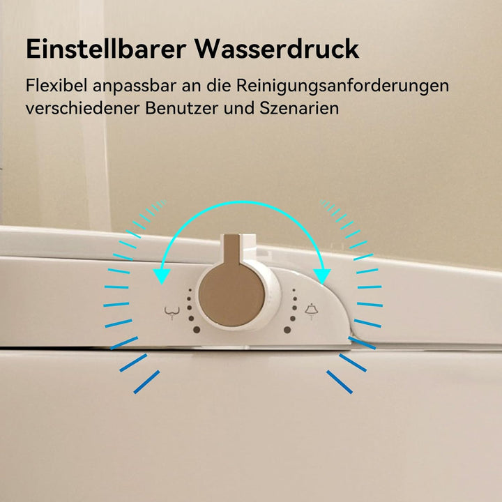 HOROW Dusch WC Aufsatz Ohne Strom, Toilettendeckel mit Absenkautomatik, Dusch WC-Sitz für Gesässdusc
