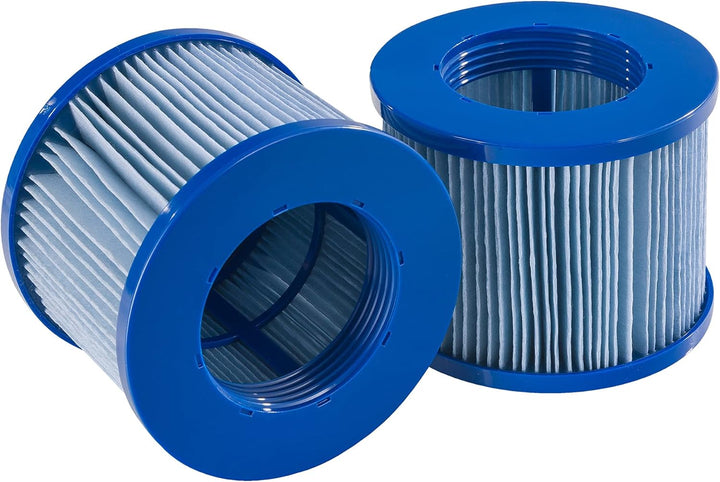 Arebos Poolfilter | 6X Filterkartuschen Spa Whirlpools | Antimikrobieller Filter | Blau