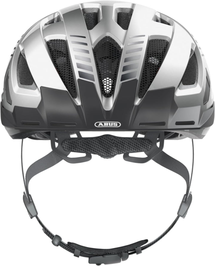 ABUS Stadthelm Urban-I 3.0 - Fahrradhelm mit Rücklicht, Schirm und Magnetverschluss - für Damen und