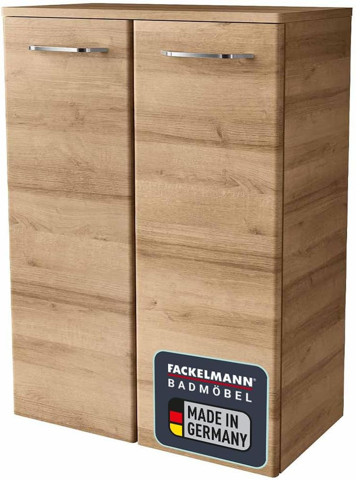 FACKELMANN Milano Doppelmidischrank mit Türen – Schrank fürs Badezimmer (60,2 cm x 82,6 cm x 32 cm)
