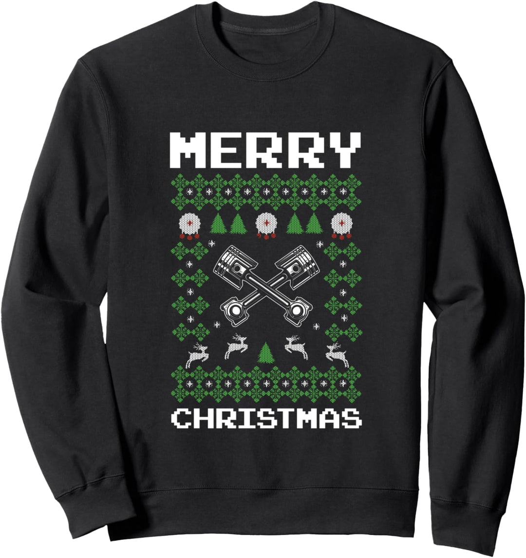 Hässlicher Weihnachtspullover Mechaniker Sweatshirt