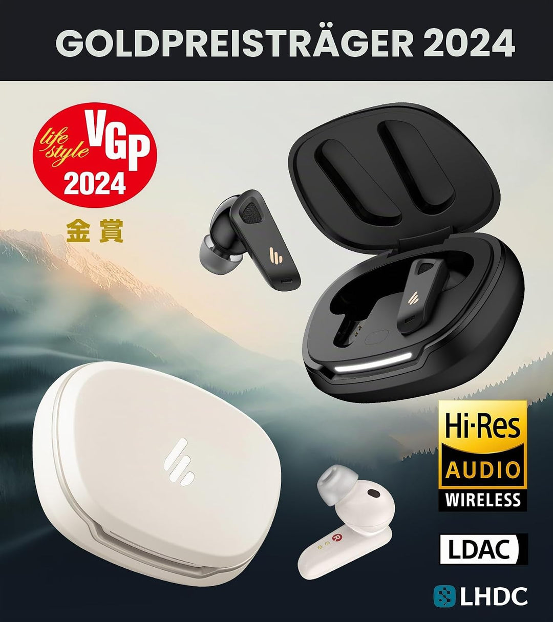 Edifier NeoBuds Pro 2 Multi-Channel Aktive Geräuschunterdrückungs Ohrhörer mit Spatial Audio, Hi-Res