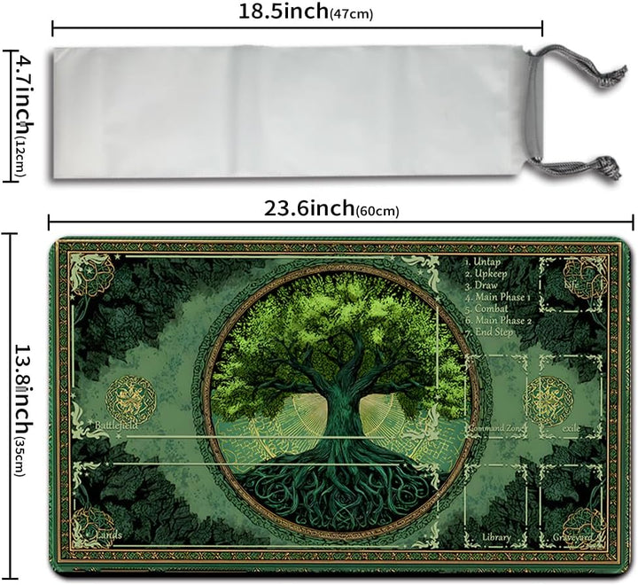 MTG Spielmatte Premium XXL Gaming Matte (60x35cm) - Hochauflösendes Fantasy Design - rutschfeste Gum