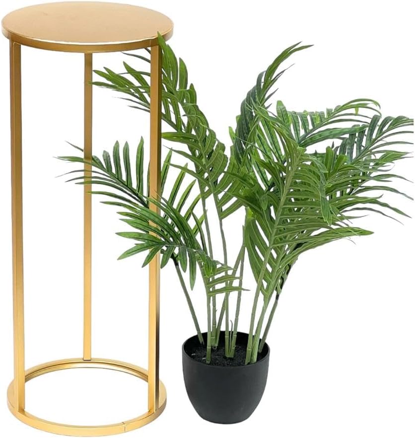 DanDiBo Blumenhocker Metall Gold Rund Blumenständer Beistelltisch 96510 Blumensäule Modern Pflanzens