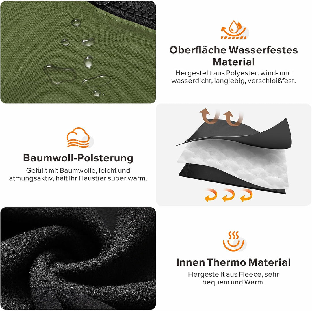 Hundemantel Hundejacke Wintermantel für Grosse Hunde, Hundemantel Winter mit Geschirr, Hunde Winterm