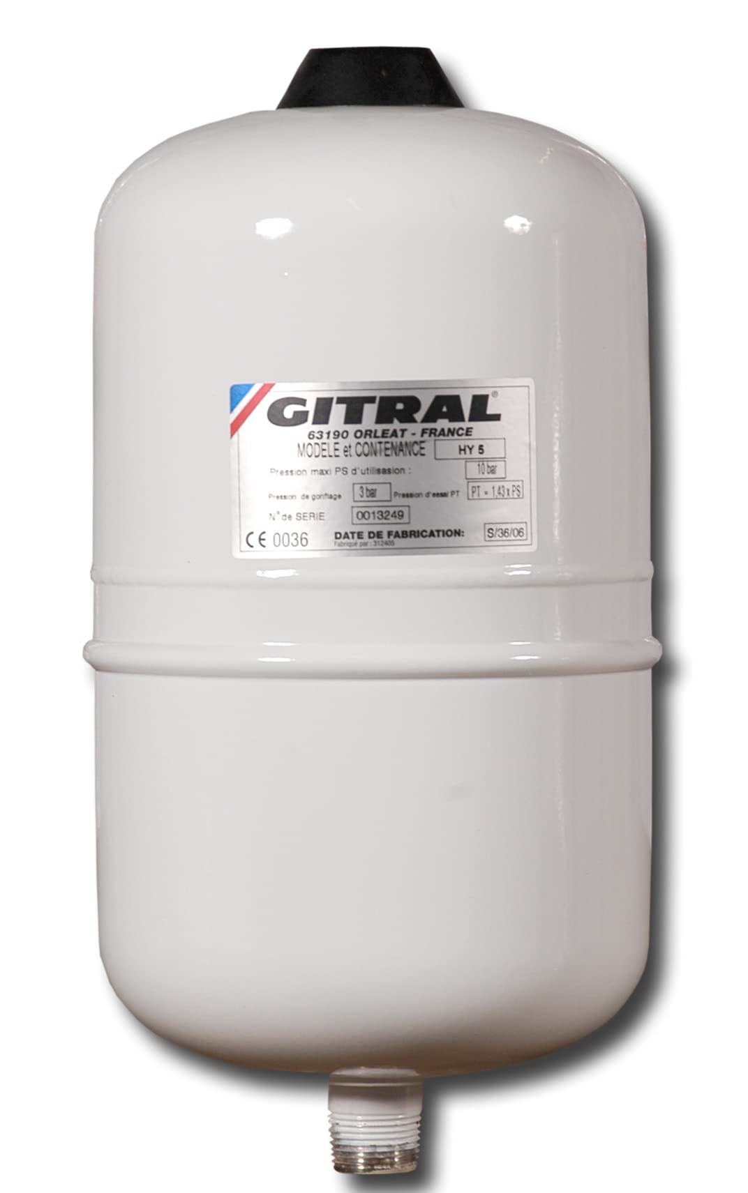 Ausdehnungsgefäss – hat Membran – Festanschluss – 8 Liter – hydrochaud – Muffe 3/4 – Ausgleichsbehäl