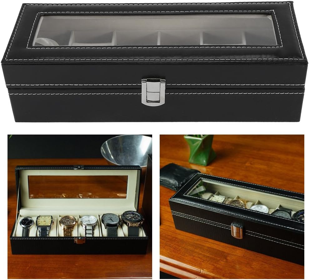 Leder Uhrenbox Armbanduhr Behälter Aufbewahrungsbox PU Leder Box Fall Herrenuhr Display Box Uhr Schm