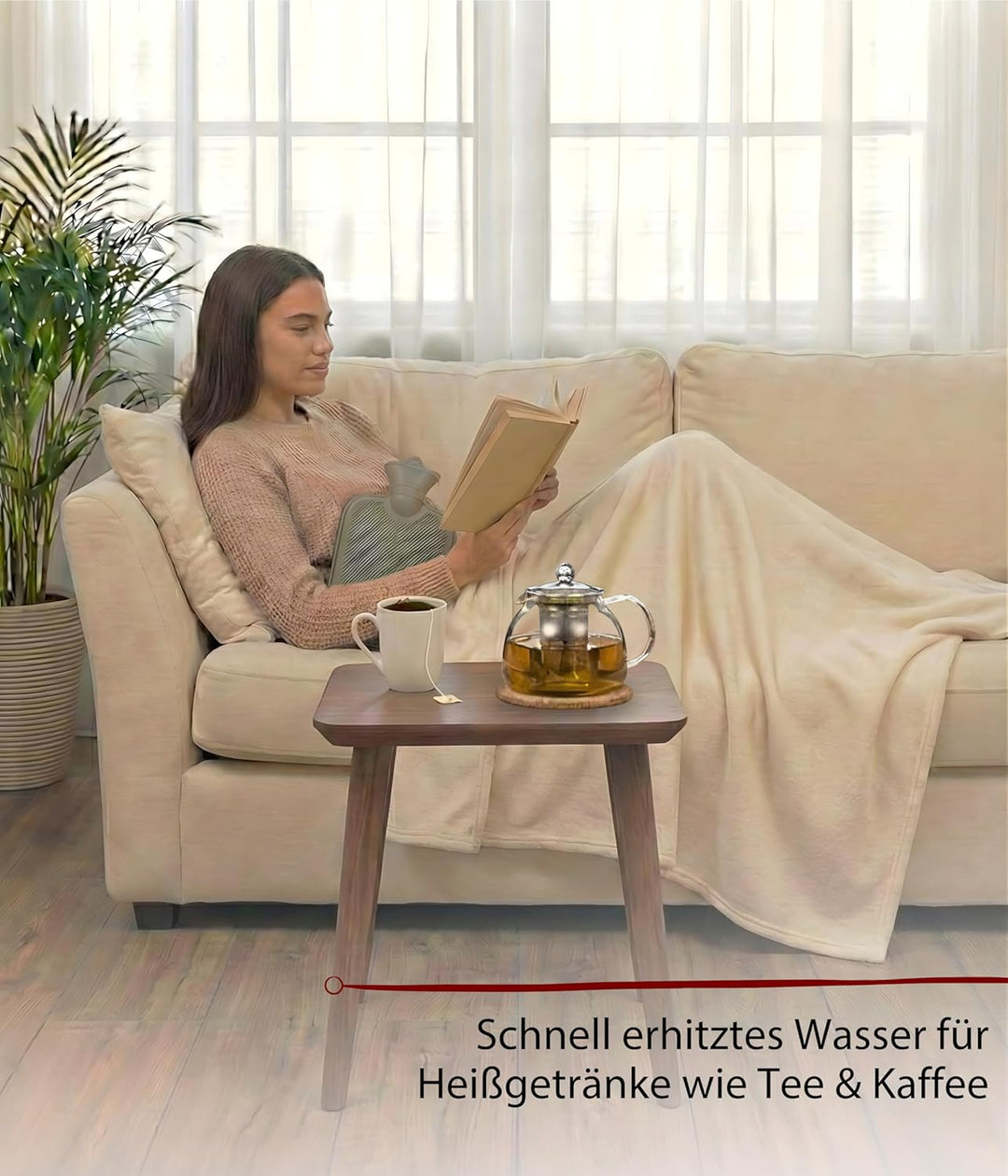 Cloer 4321 Wasserkocher 1,5l mit Kontrolllampe, Sicherheitsdeckel und automatischer Abschaltung, Was