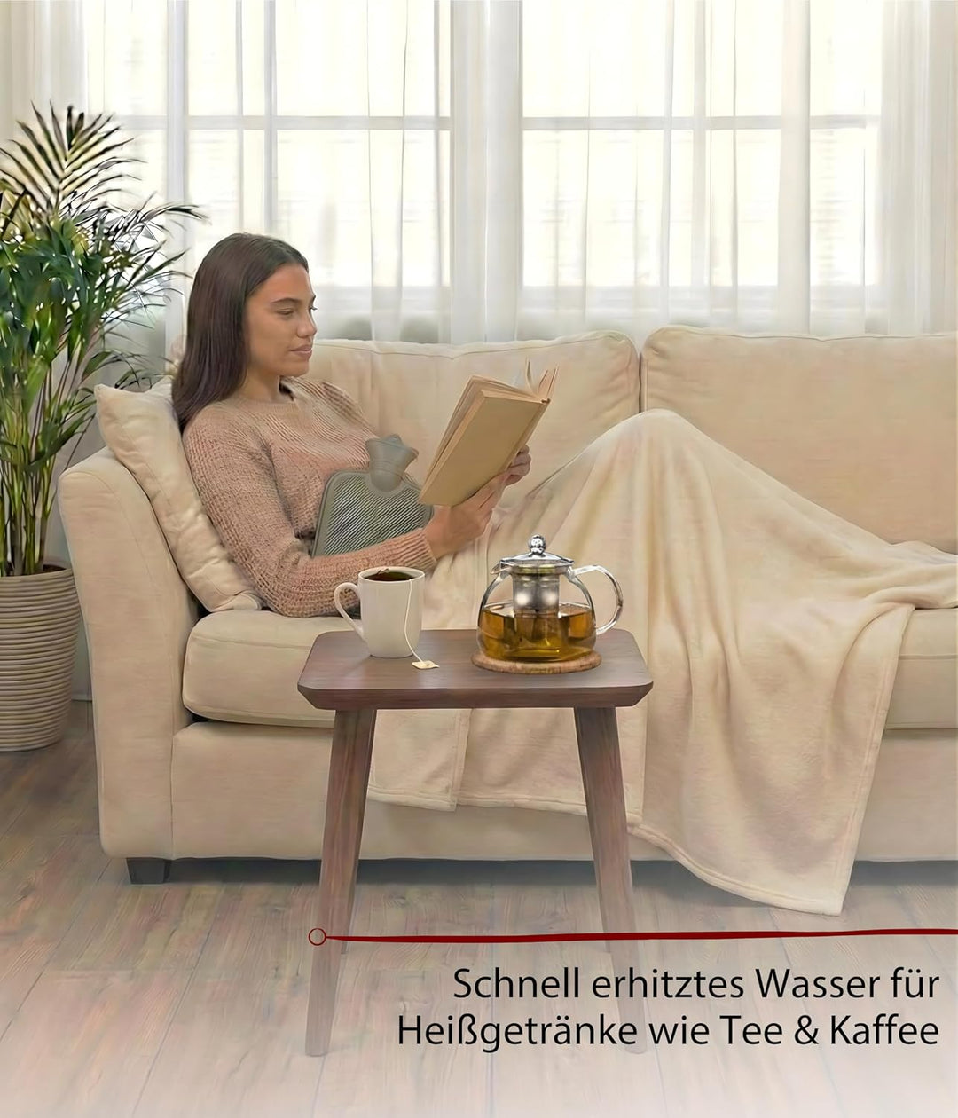 Cloer 4321 Wasserkocher 1,5l mit Kontrolllampe, Sicherheitsdeckel und automatischer Abschaltung, Was