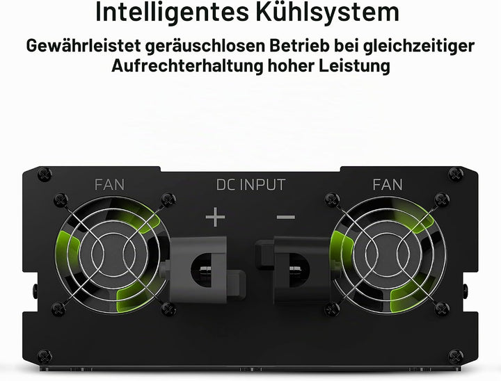 Green Cell 1500W/3000W 24V auf 230V Volt kfz Spannungswandler Wechselrichter Power Solar Inverter DC