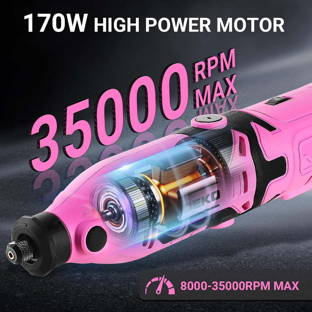 Multifunktionswerkzeug Rotationswerkzeug Gravur Gerät Mini Schleifer: DEKOPRO 170W 127 Zubehör Set V
