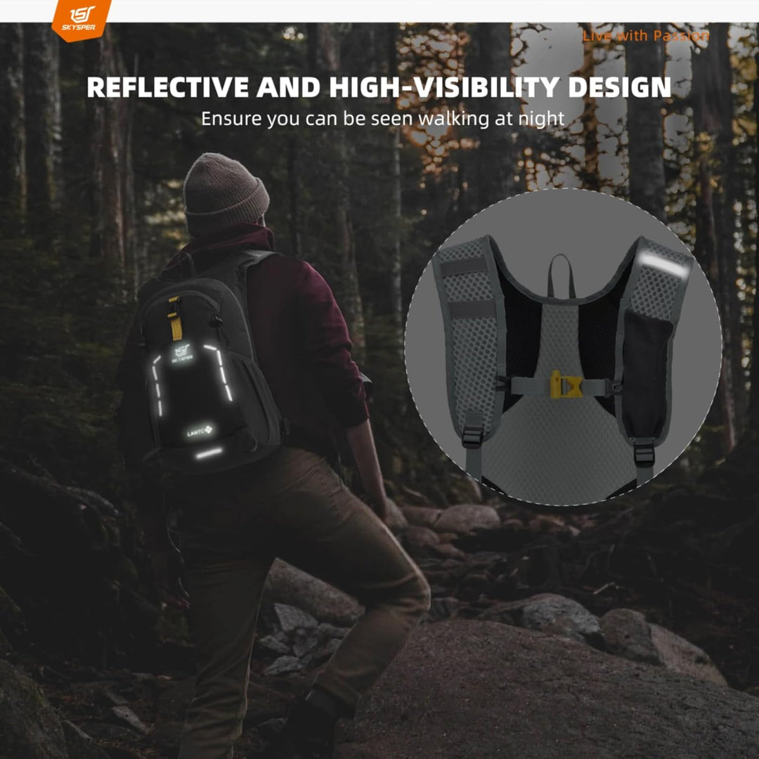 SKYSPER Wanderrucksack 15L Rucksack Klein Tagesrucksack Trekkingrucksack Travel Daypack Wandern Ruck