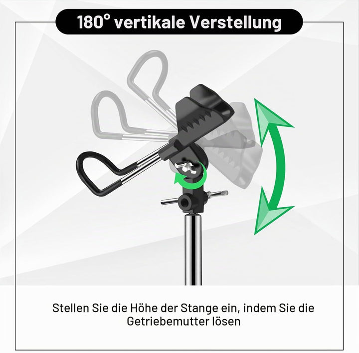 AVCMOTO Rutenhalter, 2 Stück Universal Edelstahl Angelrutenhalter, Angelzubehör 360° Verstellbar Rut