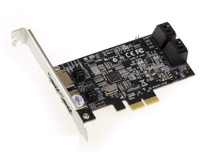 KALEA-INFORMATIQUE PCIe 4 + 2 Ports SATA und eSATA 6G Controller-Karte mit Marvell 88SE9230 Chipsatz