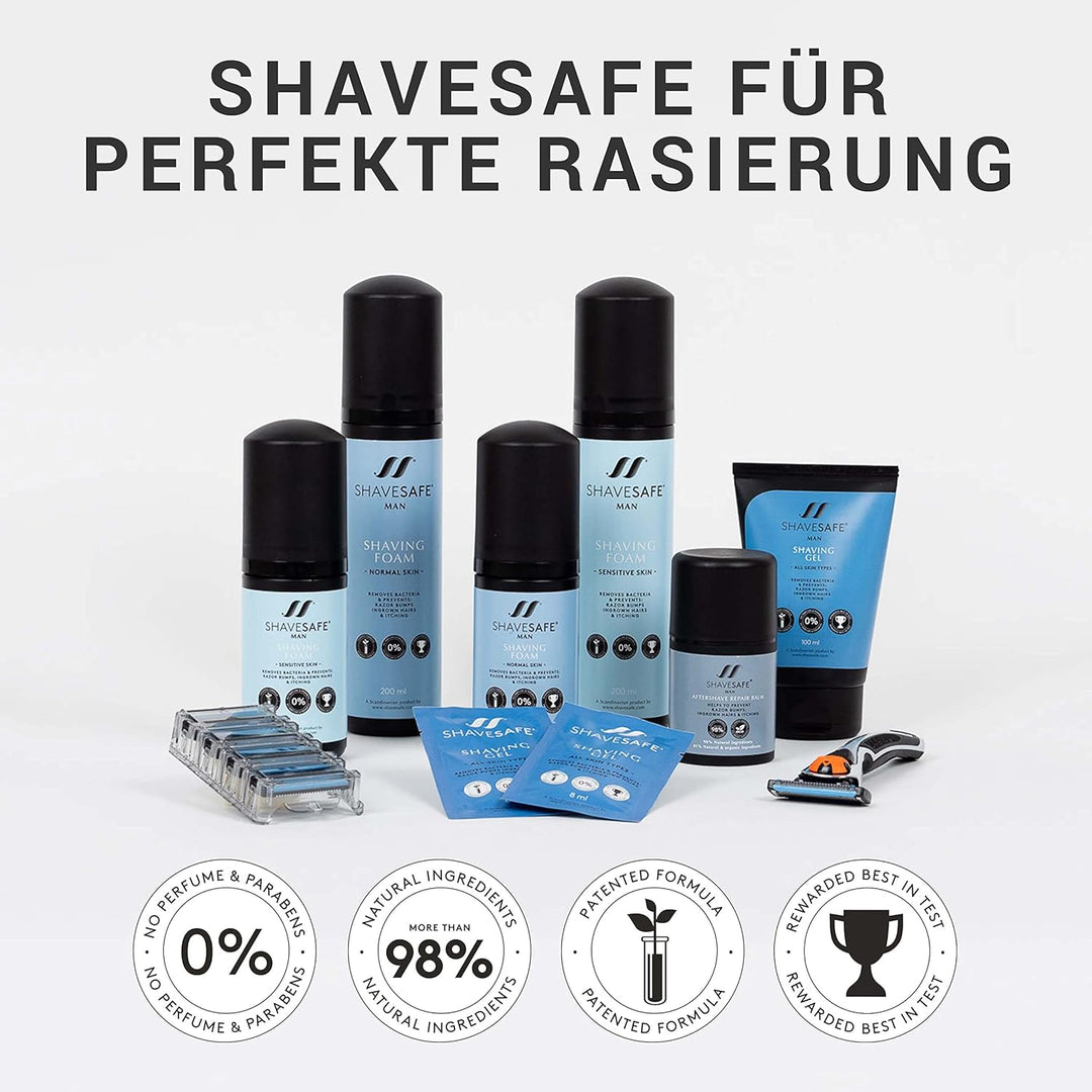 ShaveSafe After Shave Creme Balsam Herren - Nach Der Rasur Von Gesicht, Kopfhaut und Hals Auftragen