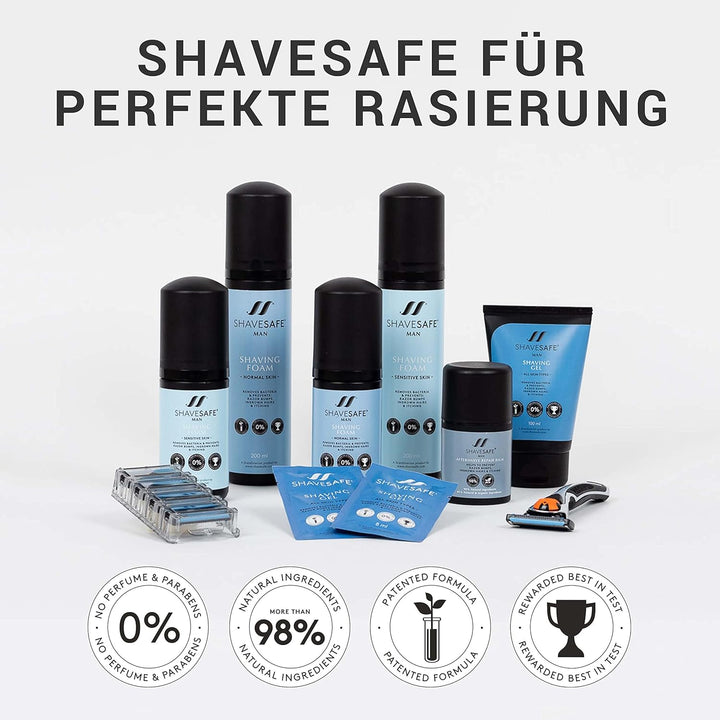 ShaveSafe After Shave Creme Balsam Herren - Nach Der Rasur Von Gesicht, Kopfhaut und Hals Auftragen