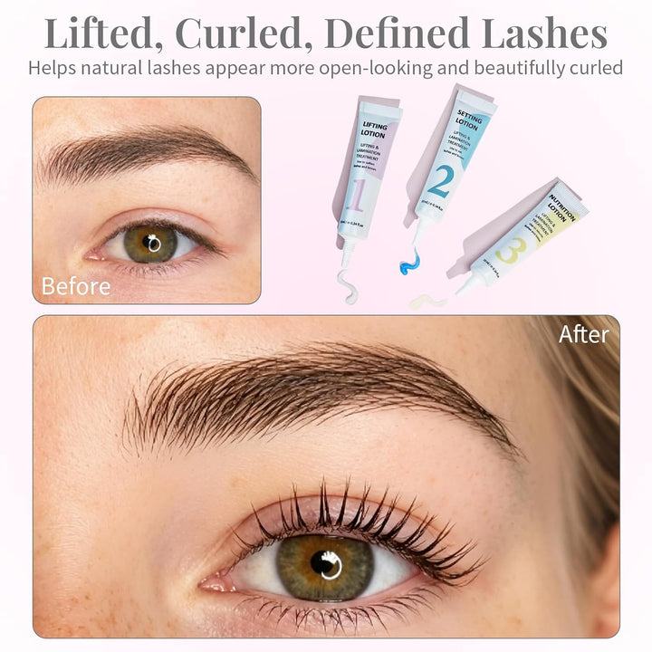 PERMANIA Wimpernlifting Set - Korean Lash Lifting Set - Verbessertes Wimpernwelle und Augenbrauen Li