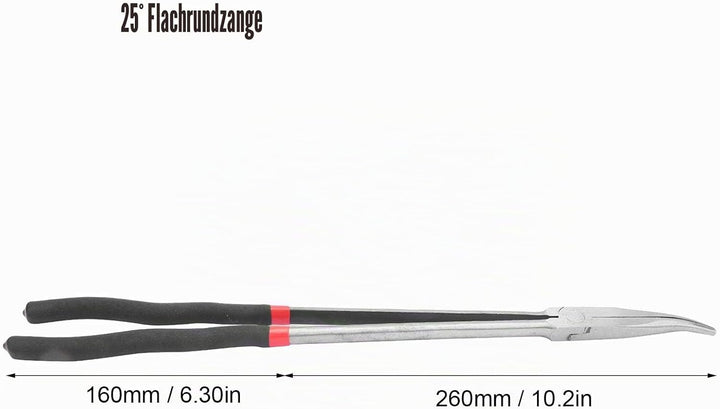 Spitzzange mit Langem Griff, 25 Grad Gebogene Spitzzange, Spitzzange, Sprengringzange, Handwerkzeug,