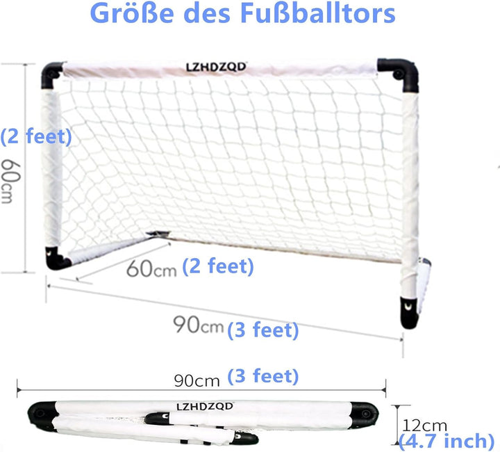 LZHDZQD Fussballtor, Kinder Fussballtor 60x45cm/ 90x60cm/ 115x80cm Fussballtore für Garten Kinder, F