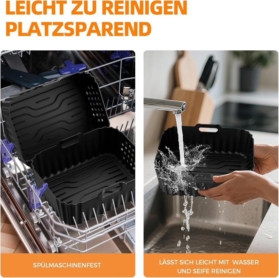 Airfryer Zubehör für Philips 4000 Serie 10L, Silikonform Zubehör für Philips Stacked Dual Basket NA4