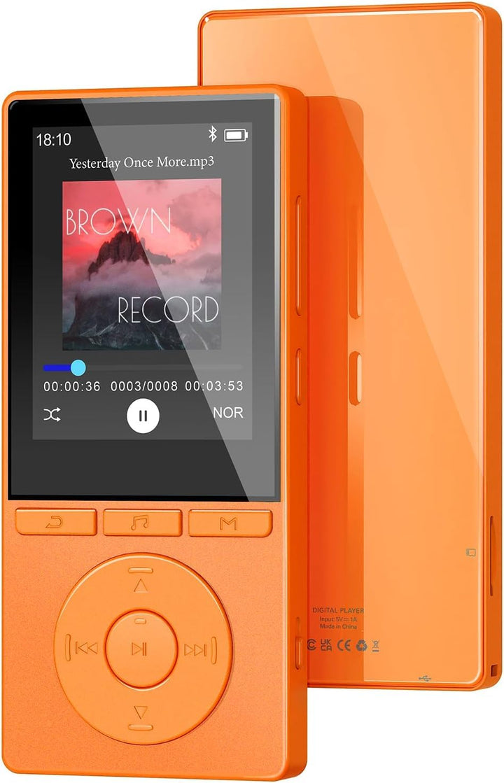 64GB MP3 Player Bluetooth 5.3, MP3 Player mit Lautsprecher, Musikwiedergabe, Sprachrekorder, E-Book,