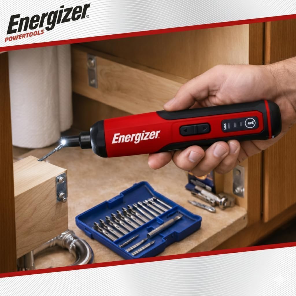 Energizer - Elektrischer Schraubendreher 3,6 V – Akku 1500 mAh, wiederaufladbar, USB-C-Kabel (im Lie