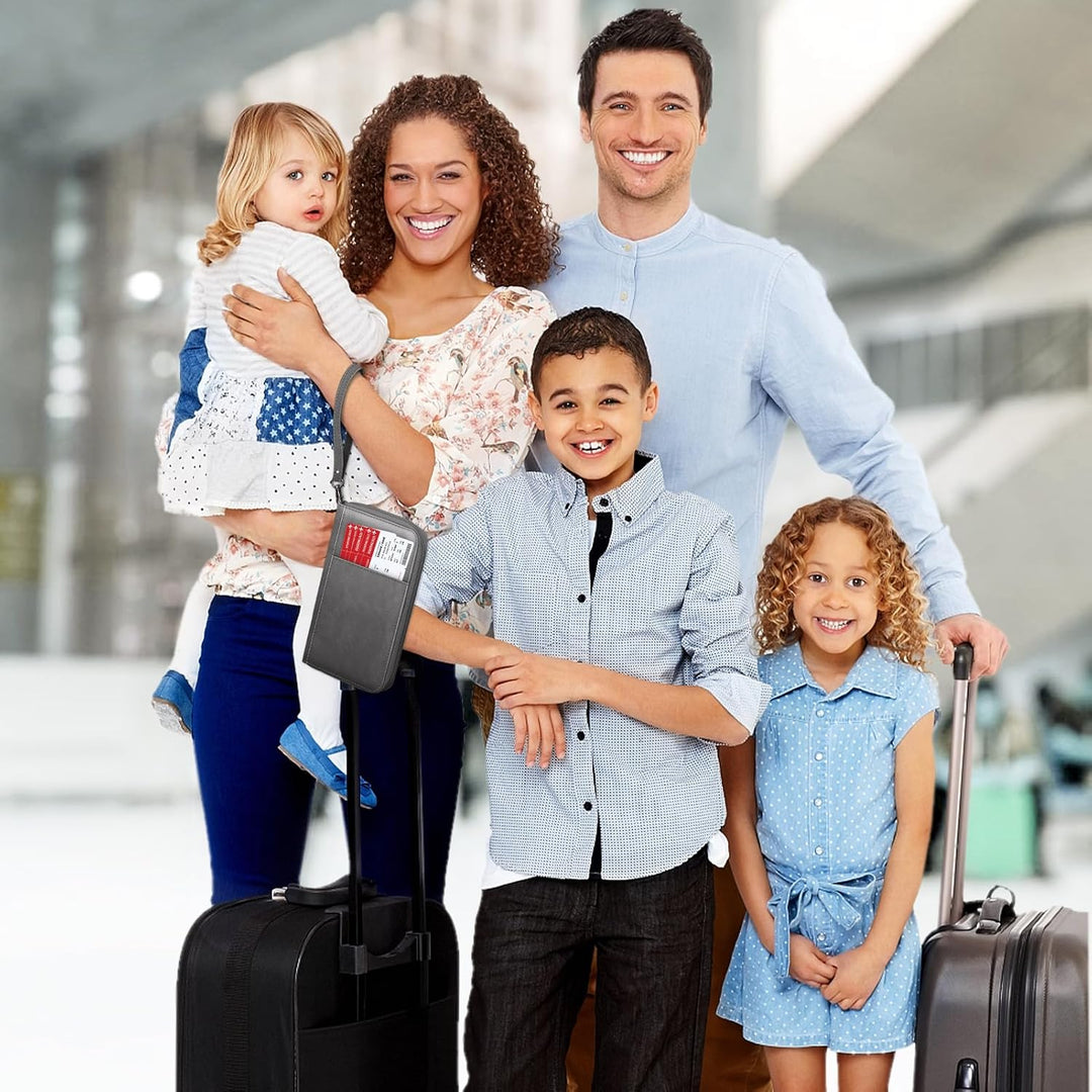 FINTIE Reisepass Tasche Familie Reiseorganizer, Wasserdicht Reisepasshülle Ausweistasche Dokumentee