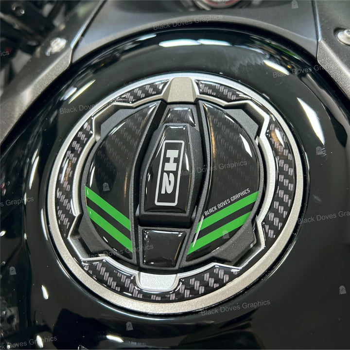 Harzbeschichtete 3D-Aufkleber Schutz kompatibel mit KAWASAKI Z H2 SE 2021-2024 (TAPPO-Schutz), KAWZH