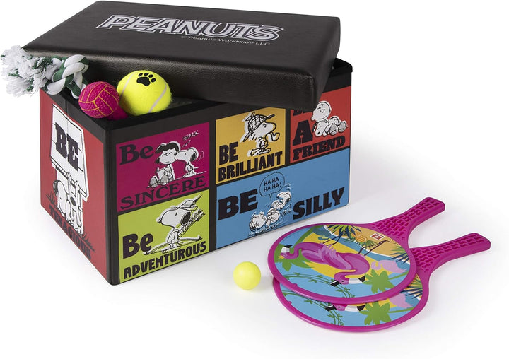 Excelsa Aufbewahrungsbox mit Sitzfläche Peanuts, Mehrfarbig, 38 x 32 x 32 cm