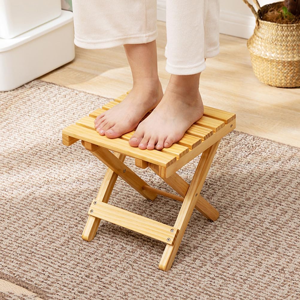 Happyyami Outdoor-beistelltische Für Die Terrasse Weintisch Am Strand Mini-hocker Aus Holz Tragbarer