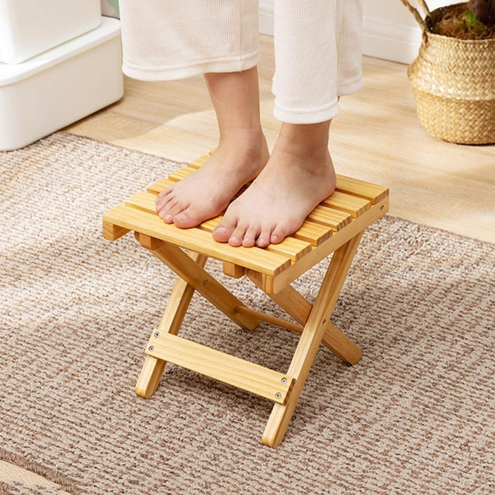 Happyyami Outdoor-beistelltische Für Die Terrasse Weintisch Am Strand Mini-hocker Aus Holz Tragbarer